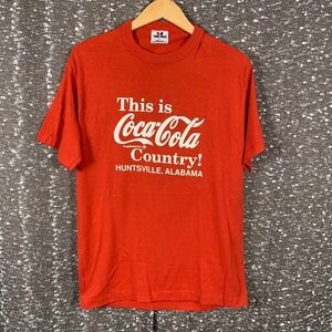 Vintage 80's Coca Cola Country Huntsville Alabama Single Stitch T-Shirt Size L